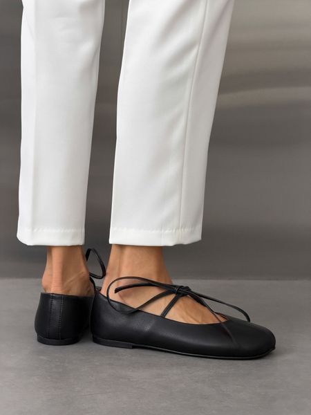 Балетки barefoot тм NikArt чорні шкіряні 11677-109825 фото